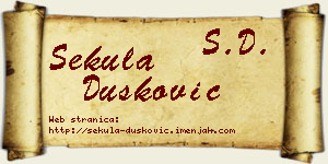 Sekula Dušković vizit kartica